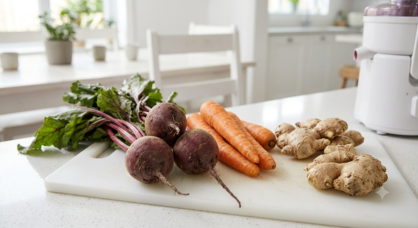 Beetroot carrot and ginger 