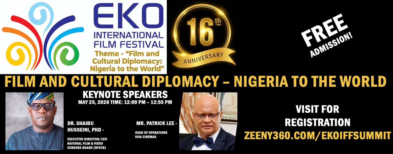 Film and Cultural Diplomacy: Nigeria to the World - Live Lecture by Dr. Shaibu Husseini And Mr. Patrick!