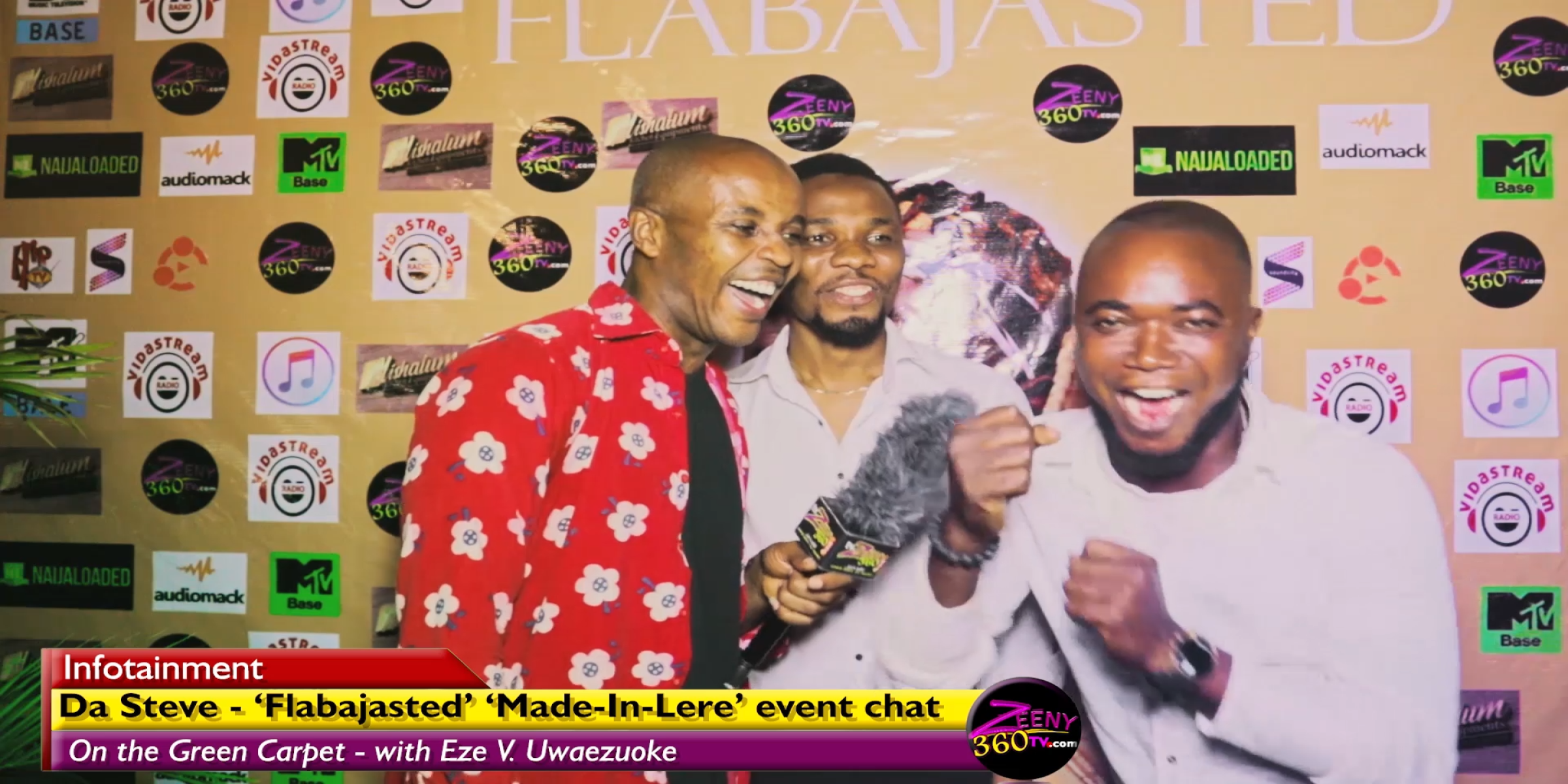 Da Steve 'Flabajasted Made In Lere' Green Carpet - Chinedu and Koded