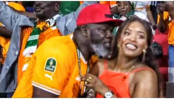 How Wife and family Caught Ivorian Football Fan with Another Woman during AFCON Match 